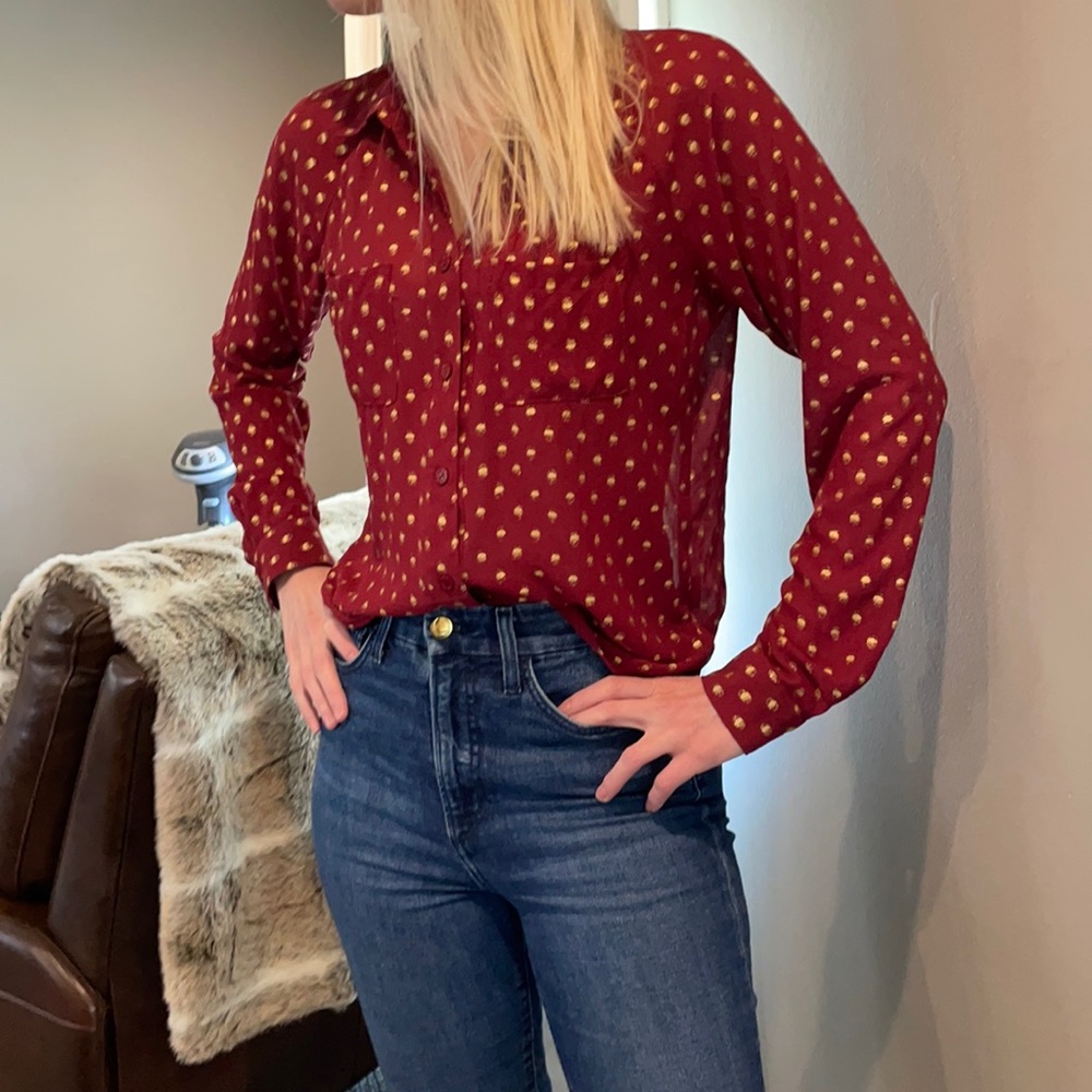 Button up boutique blouse